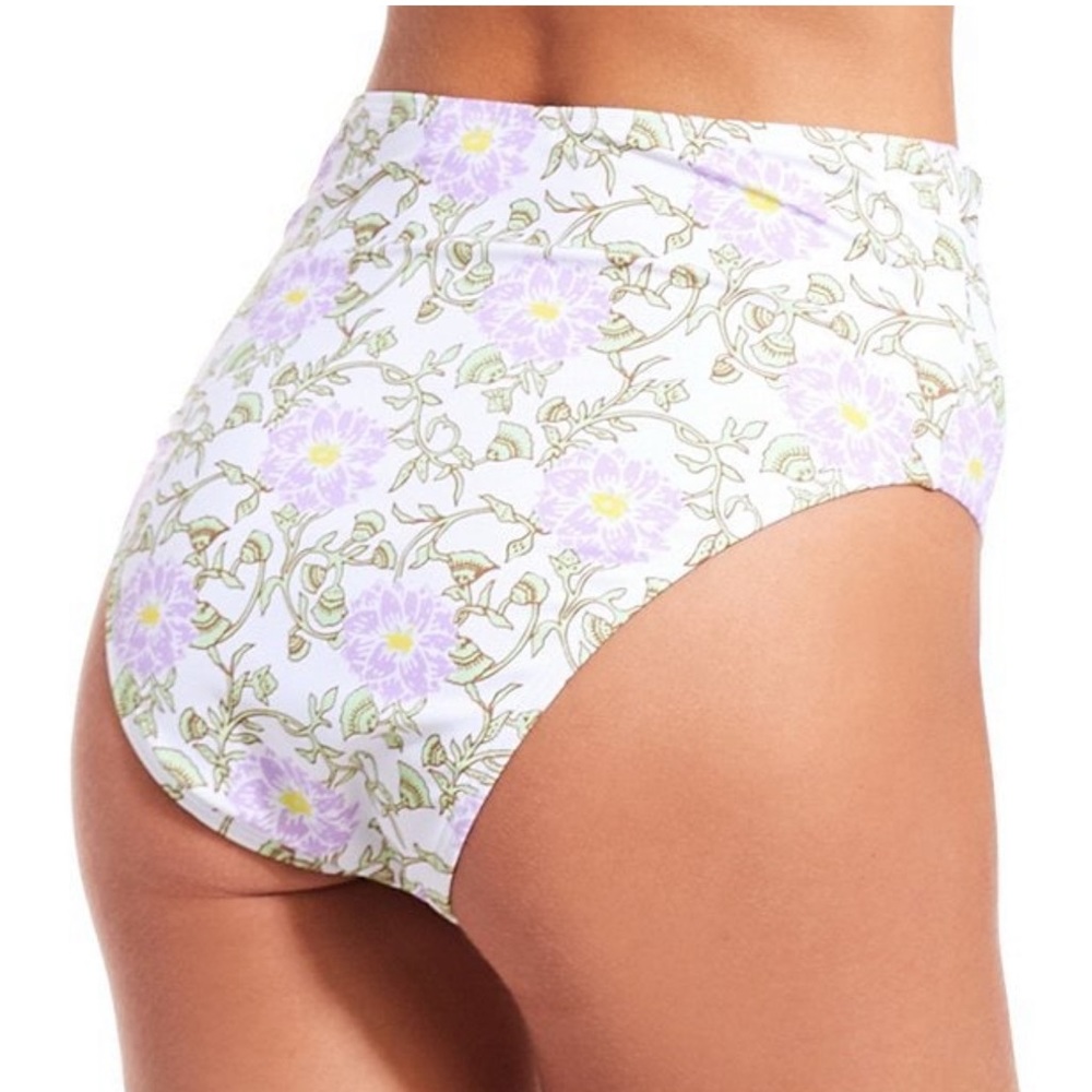 NWT Roller Rabbit Daphne Floral Printed High Waisted Swim Bottom - Picture 2 of 7